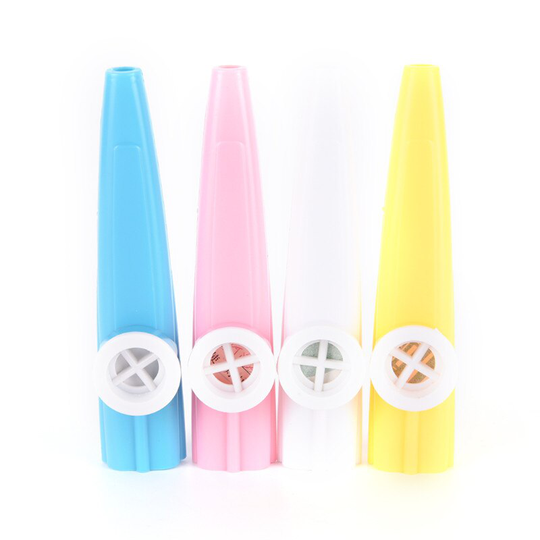 Willekeurige Kleur Plastic Papier Film Kazoo Kinderen Begeleiding Eenvoudige Harmonica Mond Houtblazers Kazoo Fluit