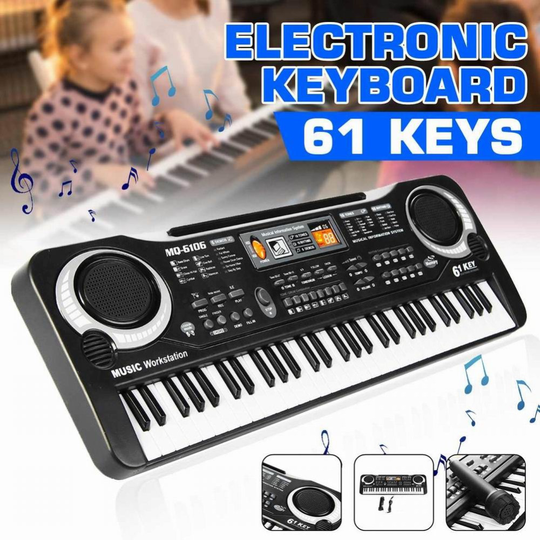 61 Toetsen Elektrische Piano Kinderen Elektrische Key Board Piano Draagbare Digitale Muziek Elektronische Toetsenbord Muziek Leren Speelgoed