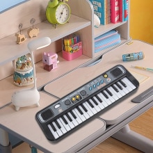 Multifunctionele Mini Elektronische Piano Met Microfoon Abs Kinderen Draagbare 37 Toetsen Digitale Muziek Electone Toetsenbord
