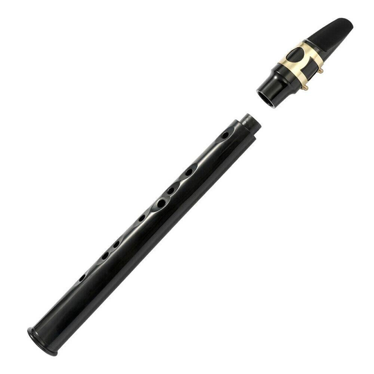 Mini Saxofoon Muziekinstrument Sax Mondstuk Saxofoon Onderdelen 8-Gat Zwart Voor Tenor Professionele Abs Nuttig Portable 1Pcs