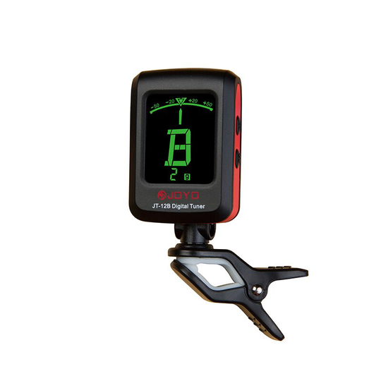 Joyo JT-12B Elektrische Gitaar Tuner Digitale Tuner Clip-On Tuner Voor Chromatische Gitaar Bas Viool Ukulele Muziek Gitaar onderdelen
