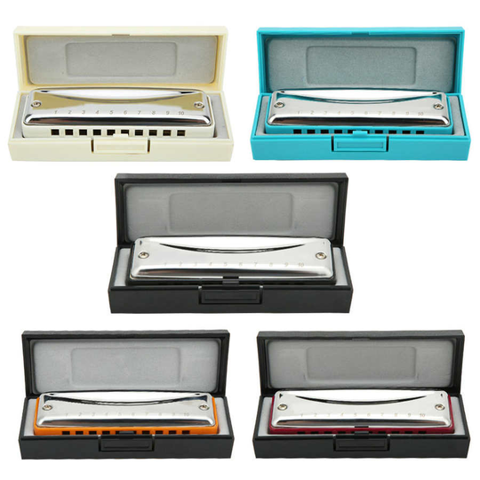 Blues Harmonica 10 Gaten Mouthorgan Bb Key Harmonica Rvs Abs Hars Professionele Mouthorgan