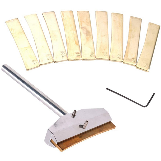 Elektrische Gitaar Reparatie Tool Legering Fretboard Druk Caul Met Druk Caul Inserts Muziekinstrument Accessoire-Golden, Als Descr