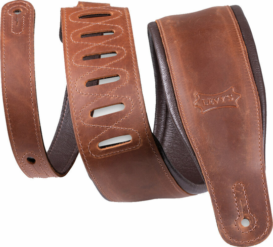 Levys PM32BH Ledergurte für Gitarren Brown