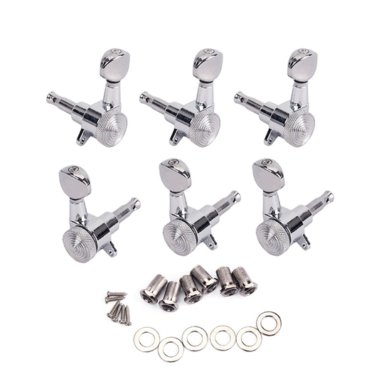 Chrome Halve Cirkel Gitaar Locking Tuners Gitaar Machine Heads Stemsleutels 3R 3L Voor Elektrische Akoestische Gitaar