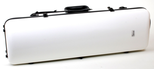 GEWA Etui/ Koffer Violine Polycarbonat 4/4 weiß, 2,4kg, Rucksackriemen