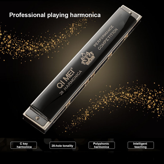 28 Gaten Concurrentie Harmonica Roestvrij Land Jazz Stijl Mond Orgel Mondharmonica Armonica Beginner Muziekinstrumenten