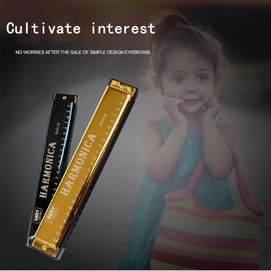 Harmonica 24 Gaten Harp C Tone Diatonische Harp Key C Blues Jazz Band Mondharmonica Harp Vroege Onderwijs Baby Muziek sense Training