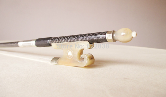 Viool Carbon fiber strijkstok Master Niveau met Witte Hoorn Kikker FPZ025 #