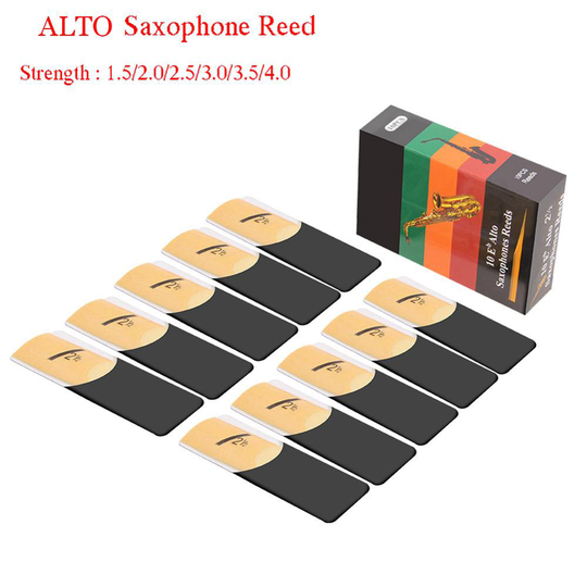 Eb Altsax Saxofoon Rieten Sterkte 1.5 2.0 2.5 3.0 3.5 4.0 Saxofoon Riet Houtblazers Instrument Onderdelen Accessoires 10 Pack