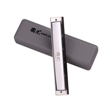 28 Gat Breed Scala Harmonica G Sleutel Tremolo Harmonica Professionele Wind Instrument Met Case En Schoonmaakdoekje