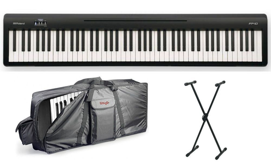 Roland FP-10-BK Stage Bundle Stagepiano schwarz incl. Softbag und Ständer