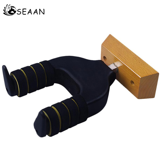 SEAAN Guitar Wandsteun Hout Plastic Gravity Auto Lock Duurzaam Muziekinstrumenten Houder Accessoires