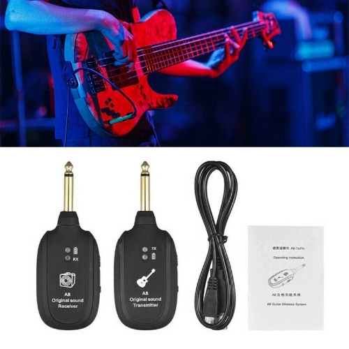 A8 UHF Drahtlose Gitarre Sender Empfänger Set für Elektrische Gitarren Bass Violine