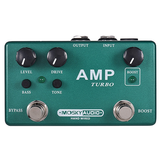 Mosky Overdrive Gitaar Pedaal Effect Amp Turbo Elektrische Gitaar Effecten Pedaal Accessoires Met Schoon Booster Metalen Shell