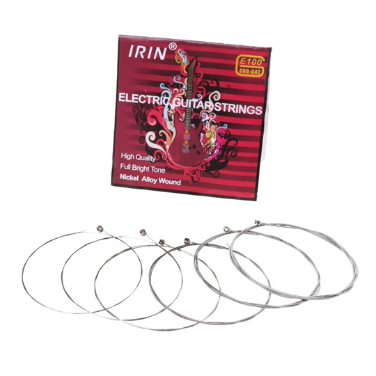 6 Stks/set E100 Elektrische Gitaar Snaren Steel Core Nikkellegering Wound (.009-.042)