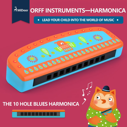 Mideer MD2011 Harmonica Houten Kids Muziek Speelgoed Ontwikkelen Een Kind Muzikale Vermogen