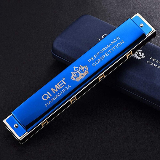 Qimei Diatonische Polyfonie Harmonica 24 Gat Van C Professionele Spelen Concurrentie Tremolo Harmonica