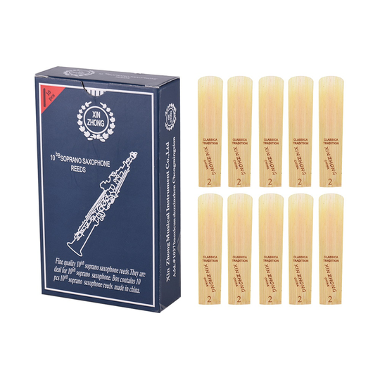 10 stks/doos Saxofoon Rieten Normaal Niveau Bb Sopraansaxofoon Sax Rieten Sterkte 2.0/2.5/3.0 Houtblazers Instrument Onderdelen