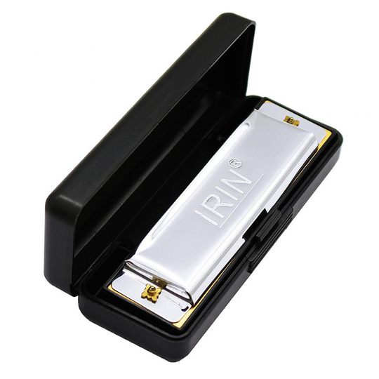 Zilver 10 Hole 20 Tone Blues Harmonica Key Ofc Mondharmonica Met Zwarte Opbergdoos