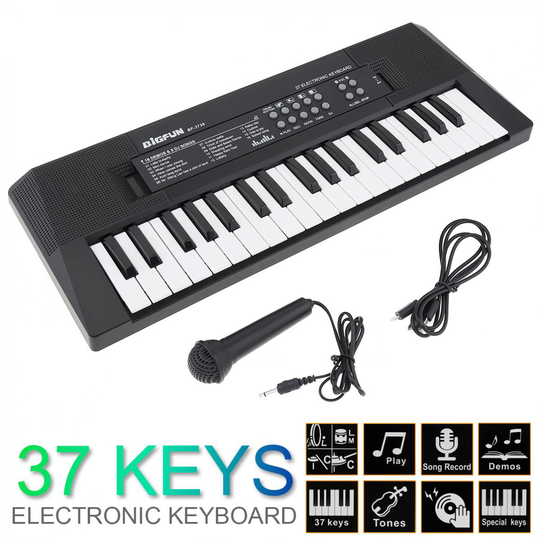 Electronic Keyboard Piano 37 Keys Digital Music Key Board with Microphone Children Musical Enlightenment