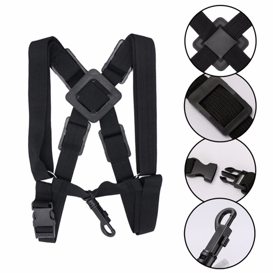 Professionele Verstelbare Harnas Schouder Zwart Sax Saxofoon Belt Neck Strap Voor Alt/Tenor/Sopraansaxofoon Accessoires