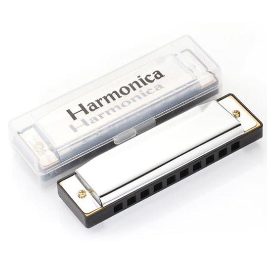 Harmonica 10 Gaten 20 Tone Sleutel van C Zilver Kleur Blues Jazz Rock Folk Muziek Muziekinstrument Diatonische Harp SW1020-7