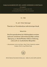 Theorien zur Formalanalyse mehrstimmiger Musik