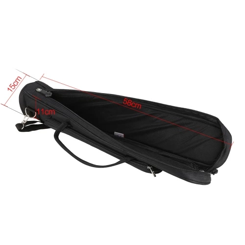 Sopran Saxophon Sax Bag RS Geradeinblick verdicken gepolsterte Schaumstoff-Vlies innere Tuch mit Schultergurt