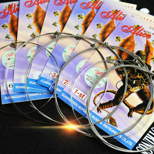 1 pc Gitaar Snaren Stalen Kern Plated Staal Gecoat Nikkellegering Wound Elektrische Gitaar Snaren Super Licht 1st-6th