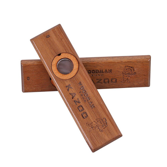 Wind Instrument Houten Kazoo Muziekinstrument Ukulele Gitaar Partner Hout Harmonica Met Metalen Doos Voor Volwassen Kids Kazoo