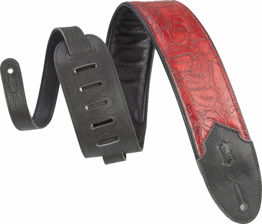 Levys M4WP Ledergurte für Gitarren Geranium Merlot