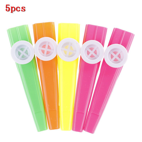 5 Stks/partij Willekeurige Kleur Plastic Kazoo Harmonica Mond Fluit Kids Kinderen Party Kid Muziekinstrument Speelgoed