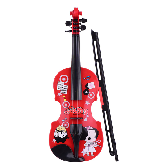 Kids Little Viool Met Strijkstok Fun Educatief Muziekinstrumenten Elektronische Viool Speelgoed Voor Peuters Kinderen Jongens Meisje Rood