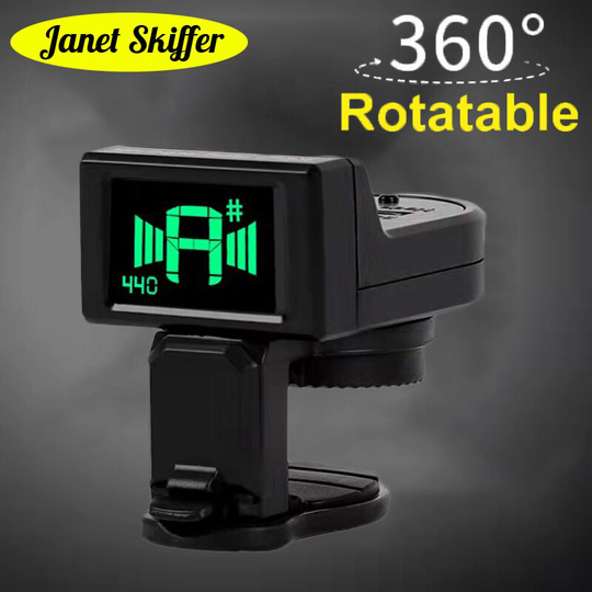 Folk Akoestische Gitaar Tuner 360 Graden Rotatie Clip On Tuner Voor Elektrische Urikri Universele Ingebouwde Batterij Viool Accessoires