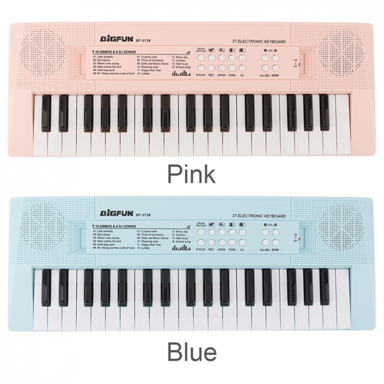 37 Toetsen Elektronische Keyboard Piano Digitale Muziek Key Board Kinderen Muzikale Verlichting Blauw En Roze Optioneel