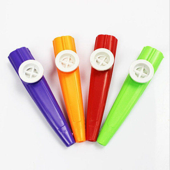 5x Kids Plastic Kazoo Harmonica Mond Fluit Percussie Instrument
