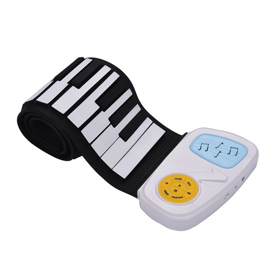 Draagbare 49-Key Silicium Elektronische Toetsenbord Roll-Up Piano Ingebouwde Luidspreker Met Cartoon Sticker Voor Kinderen kids