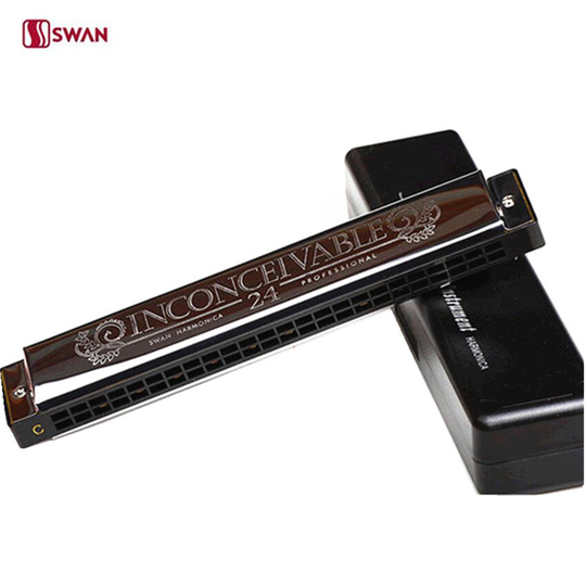 Swan 24 Holes Tremolo Harmonica Sleutel Van C Harp Mondharmonica Muziekinstrumenten Gaita Houtblazers Mundharmonika