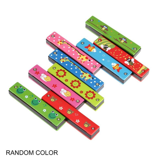 Tasi Kleurrijke Harmonica 16 Gaten Tremolo Harmonica Kinderen Muziekinstrument Educatief Speelgoed Cadeau Voor Kinderen
