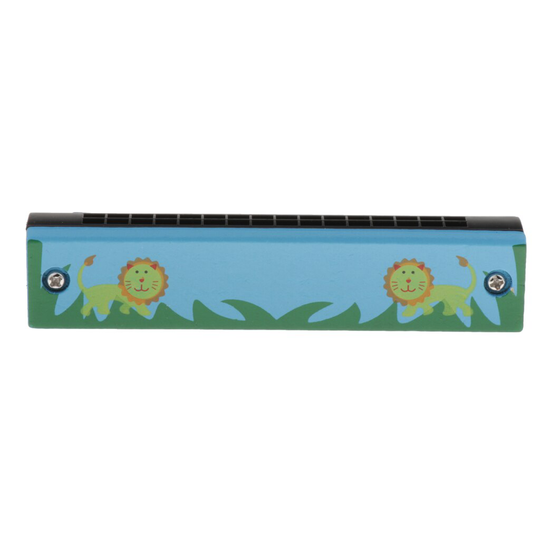 Houten Harmonica Dubbele Rij 16-Hole Mini Xylofoon Baby Muziek Speelgoed Leeuw