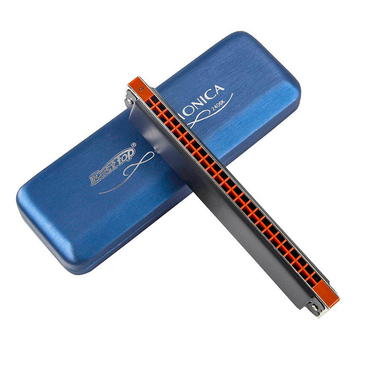 Tremolo T2406K 24 Gaten Harmonica Tremolo Harmonica Mondharmonica Zwarte Verf