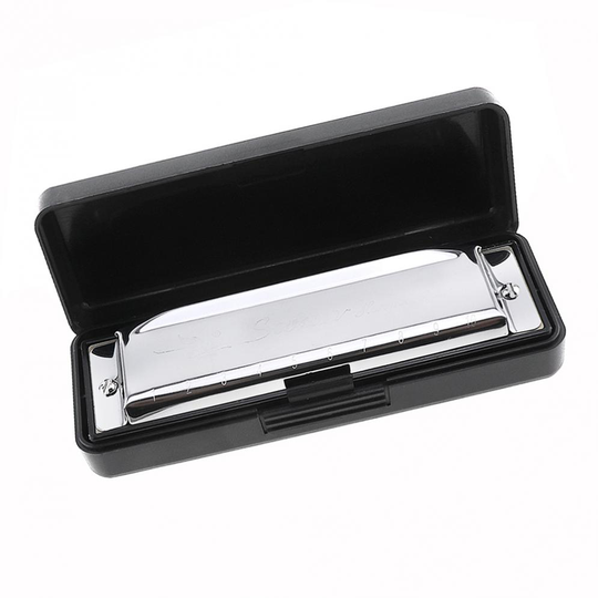 10 Gaten 12 Tone Zilveren Harmonica Diatonische Blues Harp Mondharmonica Muziekinstrument Rvs Voor Beginner
