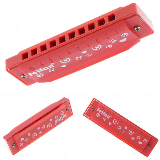 Plastic 10 Gaten Diatonische Doorschijnend Harmonica Muziekinstrument Kinderen Harmonica Voor Music Lover Leerling Beginner