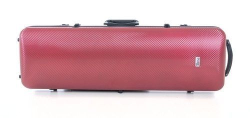 GEWA Etui/ Koffer Violine Polycarbonat 4/4 rot, 2,4kg, Rucksackriemen