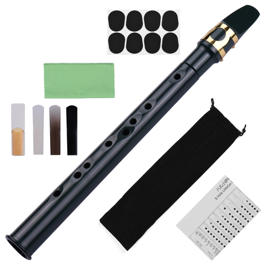 8-Hole Mini Pocket Saxofoon Abs Met Alto Mondstuk Ligatuur Riet Pads Vinger Grafieken Schoonmaakdoekje Draagtas