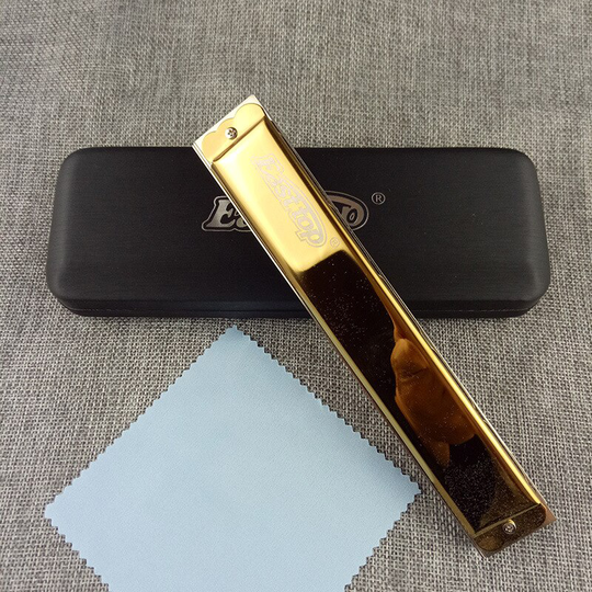 Hardcover EASTTOP de 24 hole harmonica in de oost C zilver (goud) professionele spelen de harmonica