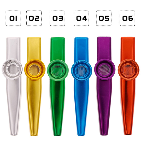 Metalen Aluminium Lichtgewicht Duurzaam Portable Glad Kazoo Harmonica Mond Fluit Kids Party Kid Muziekinstrument