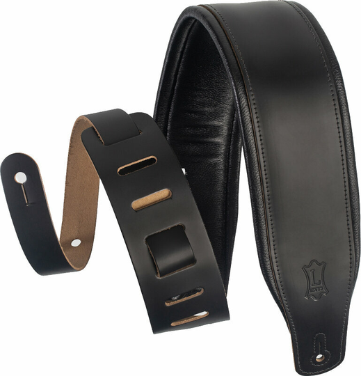 Levys M26PD Ledergurte für Gitarren Black