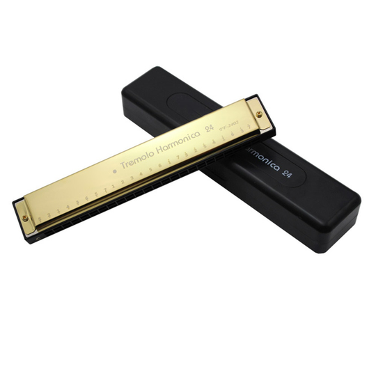 Harmonica 24 Holes Tremolo Harmonica C Key Polyfonie Harmonicon Octaaf-Tuned Mondharmonica Harmonica Met Case